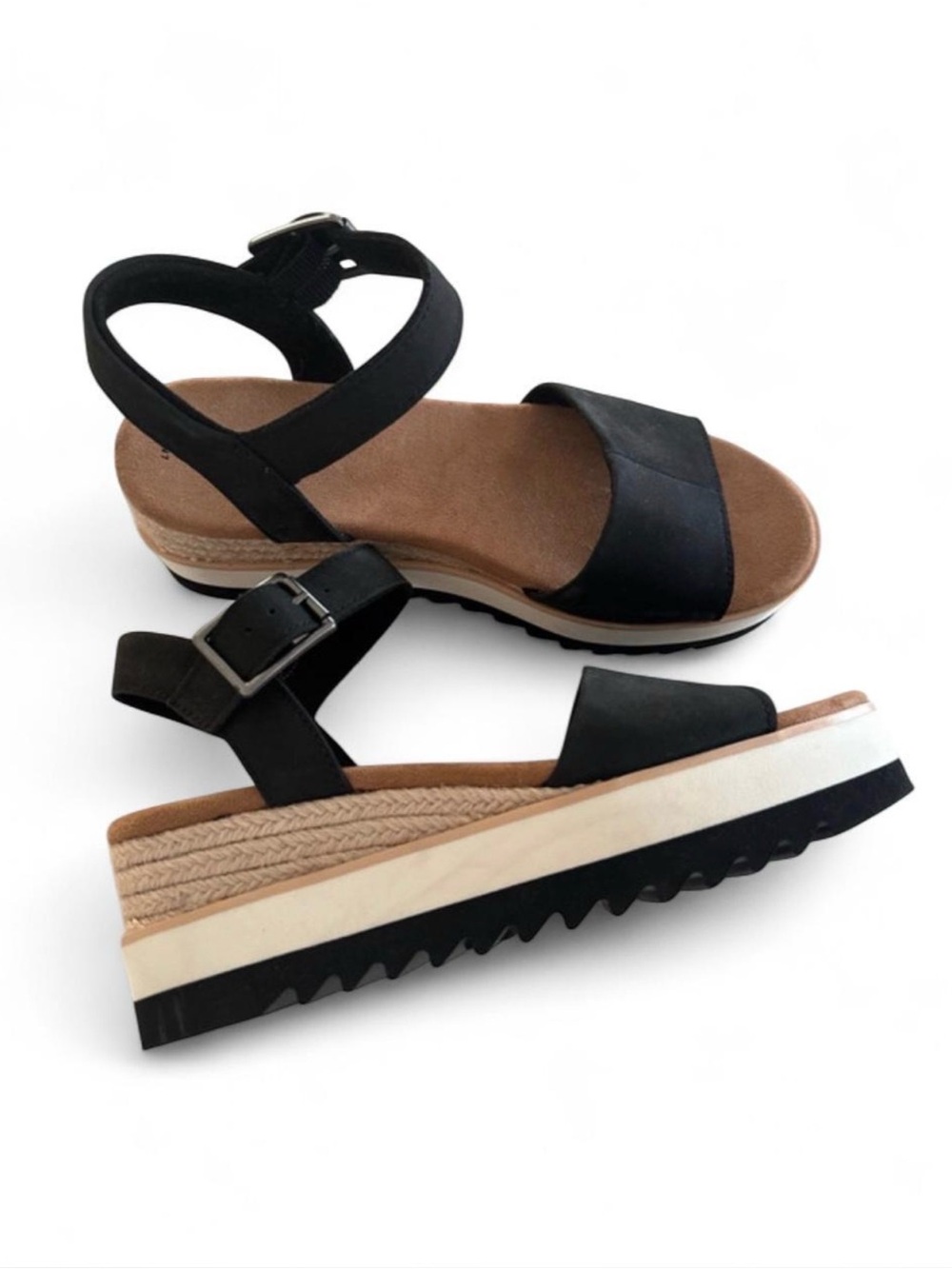 Toms Diana Espadrille Wedge Strap Sandals Womens Sz 7 EUC